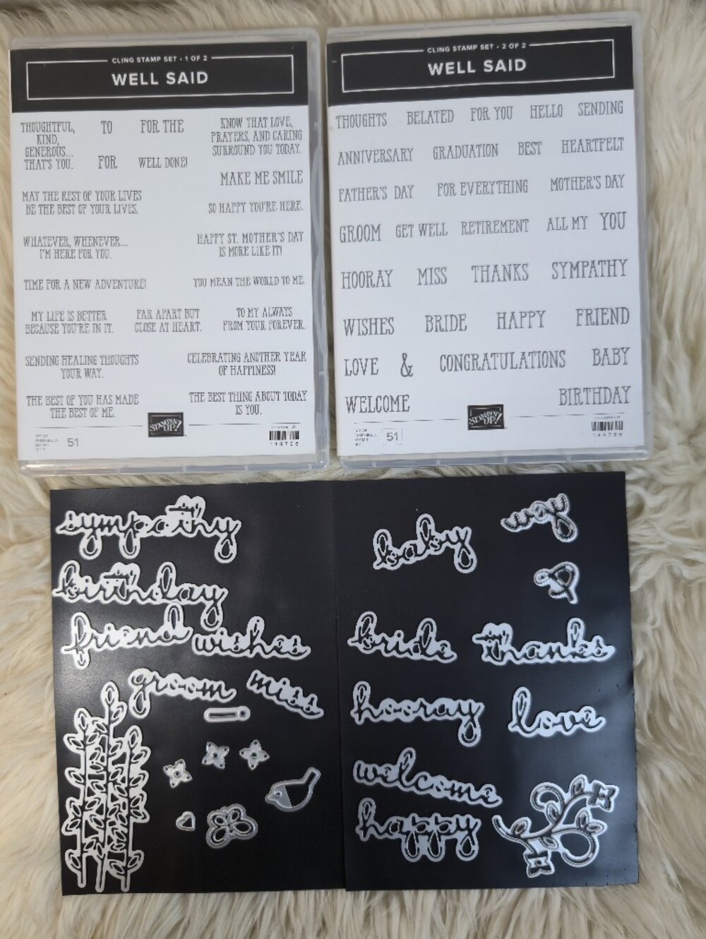 Stampin' Up! Well Said Cling Stamp Set & Dies